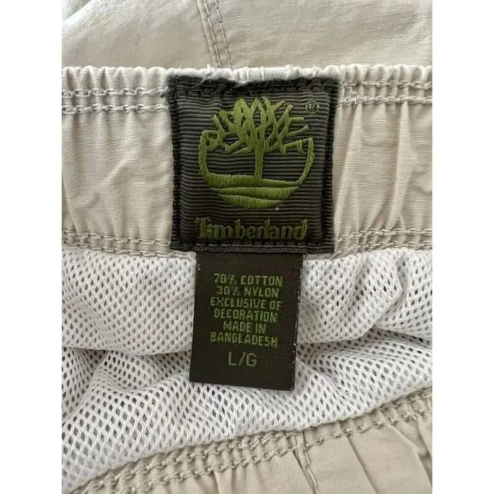Timberland Swim Trunks Men's L Khaki Belted Adjustable Waist‎ EUC - Picture 9 of 10